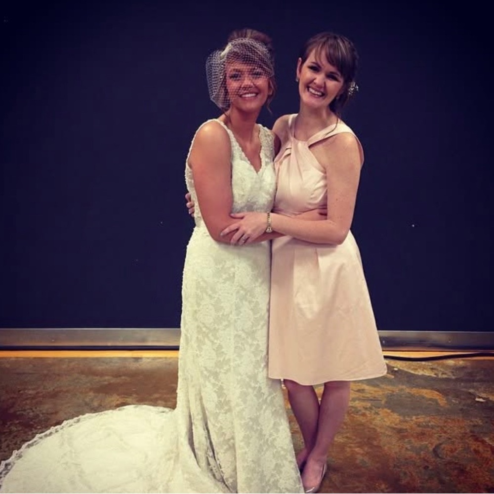 David’s Bridal Bridemaid dress in ballet pink